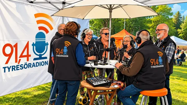 Bild från Pierre mitt i festivalvimlet